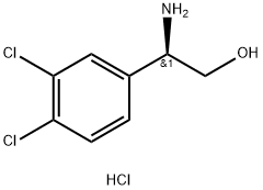(R)-2-アミノ-2-(3,4-ジクロロフェニル)エタノール塩酸塩 化學(xué)構(gòu)造式