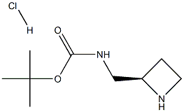 tert-butyl N-[(2R)-azetidin-2-ylmethyl]carbamate hydrochloride Structure