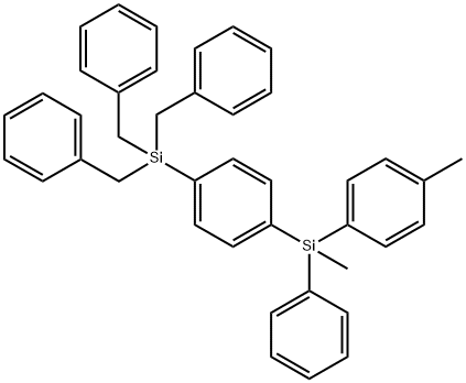 1-(METHYLPHENYL(P-TOLYL)SILYL)-4-(TRIBENZYLSILYL)BENZENE Struktur
