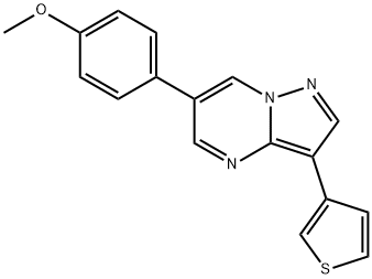 6-(4-methoxyphenyl)-3-(3-thienyl)-Pyrazolo[1,5-a]pyrimidine Structure
