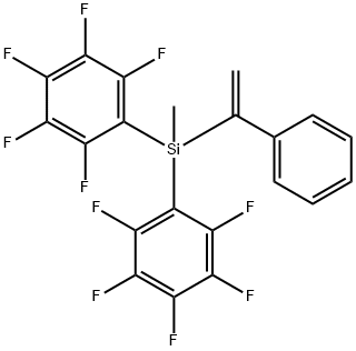 BIS(PENTAFLUOROPHENYL)METHYL(ALPHA-STYRYL)SILANE Struktur