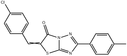 (5E)-5-(4-chlorobenzylidene)-2-(4-methylphenyl)[1,3]thiazolo[3,2-b][1,2,4]triazol-6(5H)-one Struktur