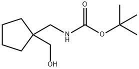 1-(Boc-aminomethyl)cyclopentanemethanol Struktur
