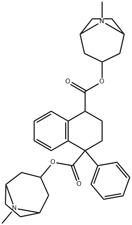 bis(8-methyl-8-azabicyclo[3.2.1]octan-3-yl) 1-phenyl-1,2,3,4-tetrahydronaphthalene-1,4-dicarboxylate Struktur
