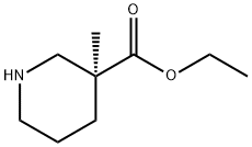 (S)-3-Methyl-piperidine-3-carboxylic acid ethyl ester Struktur