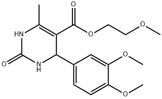 2-methoxyethyl 4-(3,4-dimethoxyphenyl)-6-methyl-2-oxo-1,2,3,4-tetrahydro-5-pyrimidinecarboxylate Struktur