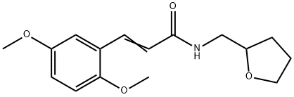 3-(2,5-dimethoxyphenyl)-N-(tetrahydro-2-furanylmethyl)acrylamide Struktur