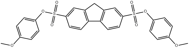 BIS(4-METHOXYPHENYL) 9H-FLUORENE-2,7-DISULFONATE Struktur