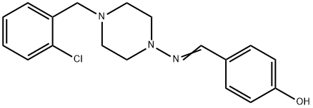 4-({[4-(2-chlorobenzyl)piperazin-1-yl]imino}methyl)phenol Struktur