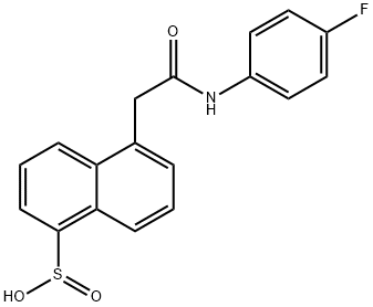 5-(2-((4-fluorophenyl)amino)-2-oxoethyl)naphthalene-1-sulfinic acid Struktur