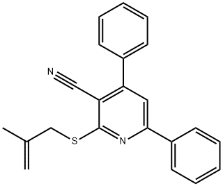 2-[(2-methyl-2-propen-1-yl)sulfanyl]-4,6-diphenylnicotinonitrile Struktur