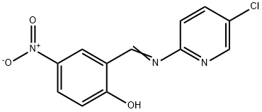 (E)-2-(((5-chloropyridin-2-yl)imino)methyl)-4-nitrophenol Struktur