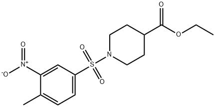 ethyl 1-[(4-methyl-3-nitrophenyl)sulfonyl]piperidine-4-carboxylate Struktur