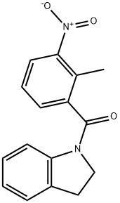 2,3-dihydro-1H-indol-1-yl(2-methyl-3-nitrophenyl)methanone Struktur
