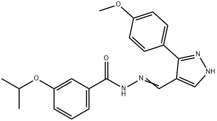 (Z)-3-isopropoxy-N'-((3-(4-methoxyphenyl)-1H-pyrazol-4-yl)methylene)benzohydrazide Structure