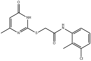N-(3-chloro-2-methylphenyl)-2-[(4-methyl-6-oxo-1,6-dihydropyrimidin-2-yl)sulfanyl]acetamide Struktur