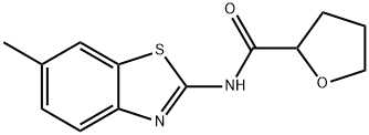 N-(6-methyl-1,3-benzothiazol-2-yl)tetrahydrofuran-2-carboxamide Struktur