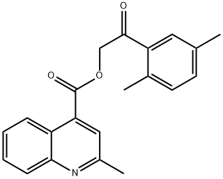 2-(2,5-dimethylphenyl)-2-oxoethyl 2-methyl-4-quinolinecarboxylate Struktur