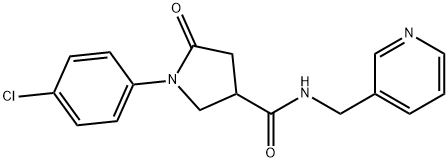 1-(4-chlorophenyl)-5-oxo-N-(pyridin-3-ylmethyl)pyrrolidine-3-carboxamide Struktur