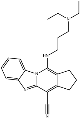 11-((3-(diethylamino)propyl)amino)-2,3-dihydro-1H-benzo[4,5]imidazo[1,2-a]cyclopenta[d]pyridine-4-carbonitrile Structure