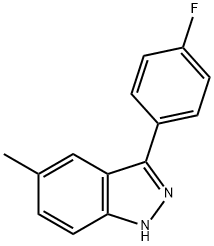 3-(4-Fluorophenyl)-5-methyl-1H-indazole Struktur