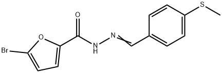 5-bromo-N'-[4-(methylsulfanyl)benzylidene]-2-furohydrazide Struktur