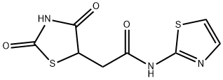 2-(2,4-dioxo-1,3-thiazolidin-5-yl)-N-(1,3-thiazol-2-yl)acetamide Struktur