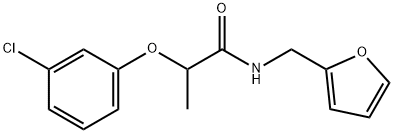 2-(3-chlorophenoxy)-N-(furan-2-ylmethyl)propanamide Structure