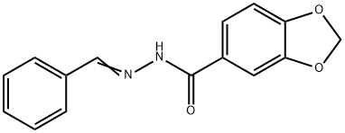 N'-[(Z)-phenylmethylidene]-1,3-benzodioxole-5-carbohydrazide Struktur
