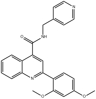 2-(2,4-dimethoxyphenyl)-N-(4-pyridinylmethyl)-4-quinolinecarboxamide Struktur