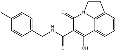 6-hydroxy-N-(4-methylbenzyl)-4-oxo-2,4-dihydro-1H-pyrrolo[3,2,1-ij]quinoline-5-carboxamide Struktur