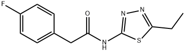 N-(5-ethyl-1,3,4-thiadiazol-2-yl)-2-(4-fluorophenyl)acetamide Struktur