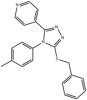4-[5-(benzylsulfanyl)-4-(4-methylphenyl)-4H-1,2,4-triazol-3-yl]pyridine Struktur