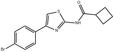 N-[4-(4-bromophenyl)-1,3-thiazol-2-yl]cyclobutanecarboxamide Struktur