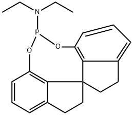 (11aR)-dioxaphosphocin-
5-amine, N,N-diethyl-10,11,12,13-tetrahydro-Diindeno[7,1-de:1',7'-fg][1,3,2] Struktur
