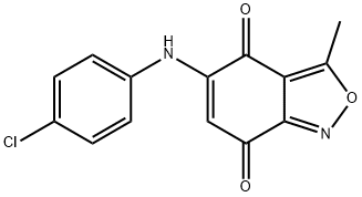 5-((4-Chlorophenyl)amino)-3-methylbenzo[c]isoxazole-4,7-dione Struktur