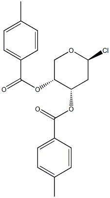 2-Deoxy-alpha-D-erythro-pentopyranosyl chloride bis(4-methylbenzoate) Struktur