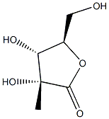 (3R,4R,5R)-3,4-dihydroxy-5-(hydroxymethyl)-3-methyldihydrofuran-2(3H)-one Struktur