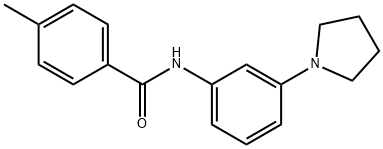 4-methyl-N-[3-(pyrrolidin-1-yl)phenyl]benzamide Structure