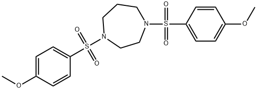 1,4-bis[(4-methoxyphenyl)sulfonyl]-1,4-diazepane Struktur