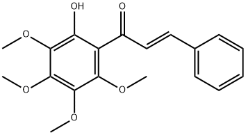 (E)-1-(2-hydroxy-3,4,5,6-tetramethoxyphenyl)-3-phenylprop-2-en-1-one Struktur