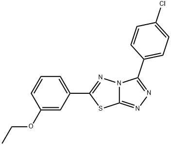 3-(4-chlorophenyl)-6-(3-ethoxyphenyl)[1,2,4]triazolo[3,4-b][1,3,4]thiadiazole Struktur