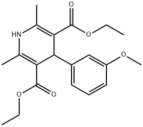diethyl 4-(3-methoxyphenyl)-2,6-dimethyl-1,4-dihydropyridine-3,5-dicarboxylate Struktur