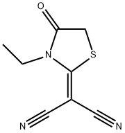 2-(3-Ethyl-4-oxo-thiazolidin-2-ylidene)-malononitrile Struktur
