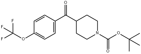 tert-butyl 4-(4-(trifluoromethoxy)benzoyl)piperidine-1-carboxylate Struktur