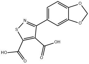 3-(Benzo[d][1,3]dioxol-5-yl)isothiazole-4,5-dicarboxylic acid Struktur