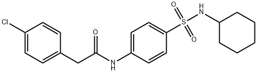2-(4-chlorophenyl)-N-[4-(cyclohexylsulfamoyl)phenyl]acetamide Struktur