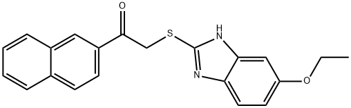 2-[(5-ethoxy-1H-benzimidazol-2-yl)sulfanyl]-1-(naphthalen-2-yl)ethanone Struktur