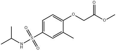 methyl 2-(4-(N-isopropylsulfamoyl)-2-methylphenoxy)acetate Struktur