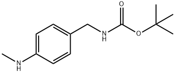 tert-butyl 4-(methylamino)benzylcarbamate Struktur